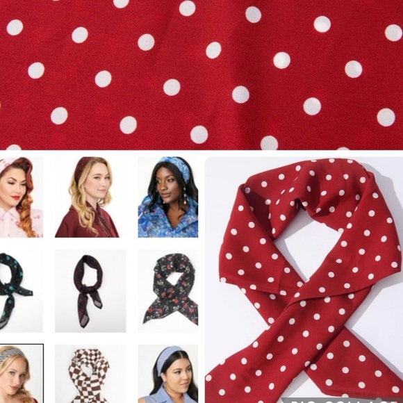Unique Vintage 50s pinup Red & White Polka Dot - Picture 1 of 3